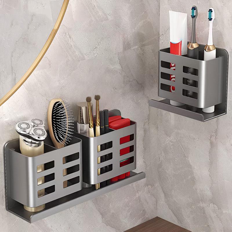 Bathroom Shelves Multifunctional Washbasin Storage Tube Toothbrush Razor Storage Rack Wall-Mounted Bathroom Supplies