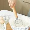 New Stainless Steel Dough Blender Wooden Handle Coil Design Flour Blender Ergonomic Dough Whisk Kitchen Baking