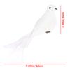 2Pcs White Doves Feather Artificial Foam Lover Peace Doves Bird Home Decor