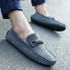 Fashion Leisure Moccasins Slip On Men's Walking Shoes Male Cow Suede Leather Men Loafers Handmade Footwear 2025 Fashion Men Casual Shoes