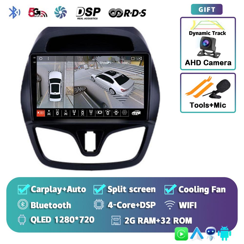 Android 14 Carplay Auto WIFI+4G Car Radio For Chevrolet Spark Beat 2015-2019 Multimedia GPS Video Player Stereo 2din Head Unit