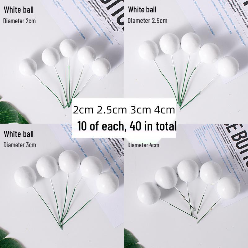 Golden and Silver Ball Cake Decorations with Colorful Birthday Insert Card