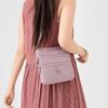 Solid Color Small Square Bag Women's Outdoor Waterproof Nylon Shoulder Crossbody Bag