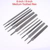 5Pcs Steel Hand Needle File Set - Triangular Round Square Half-Round Metal Files, Precision Filing Tool Kit for DIY Repair