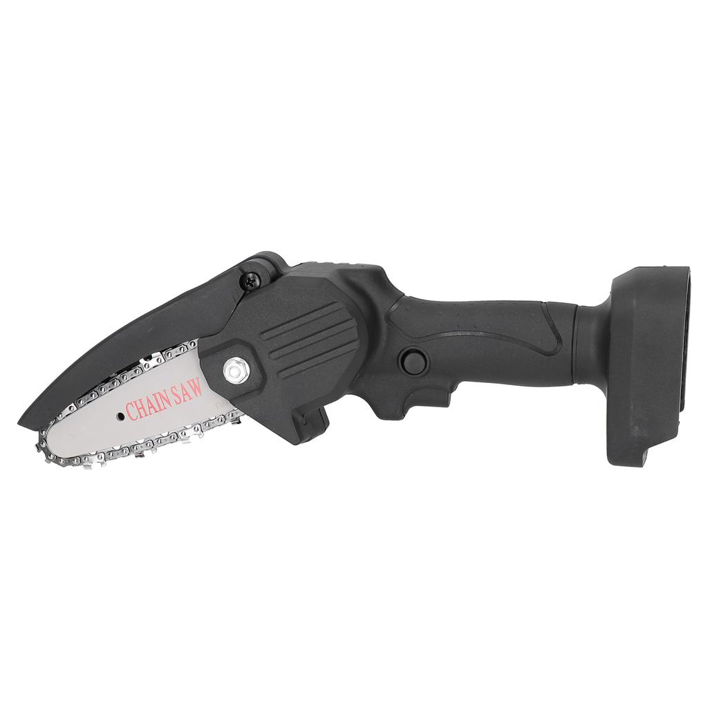 Cordless Electric Chain Saw Black Mini Rechargeable Woodworking Cutting Tools (Prise Americaine )