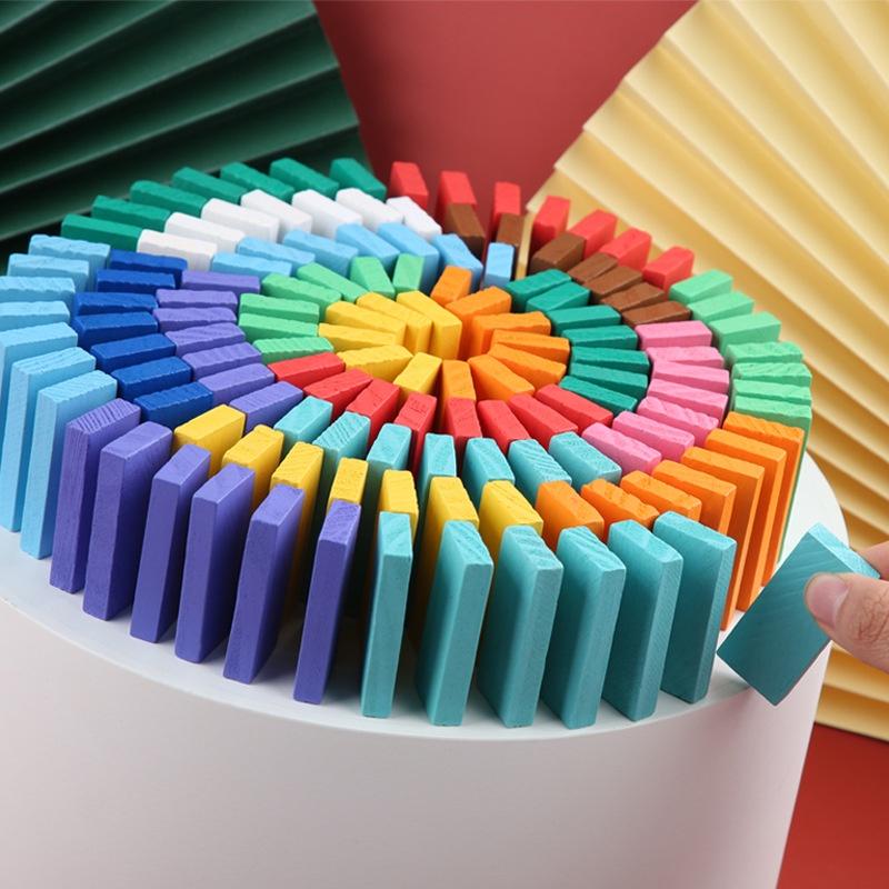 Large Wooden Domino Set For Children And Adults Educational And Intellectual Building Blocks Toy Brand Chengchen 120 New Pieces