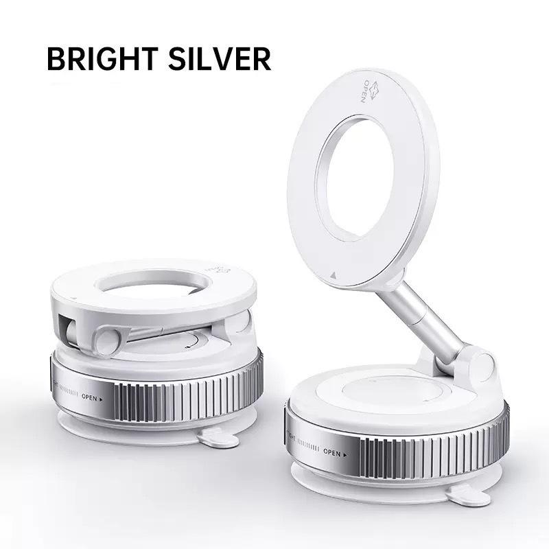 Strong Magnetic Car Phone Holder Foldable 360° Adjustable Vacuum Suction Mount Universal for Car, Desk, Bathroom