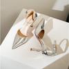 Fashion High Heeled Sandals for Women Summer Banquets Pointed One Button Hollow Sandals Womens Sexy High Heels Women's Pumps Women