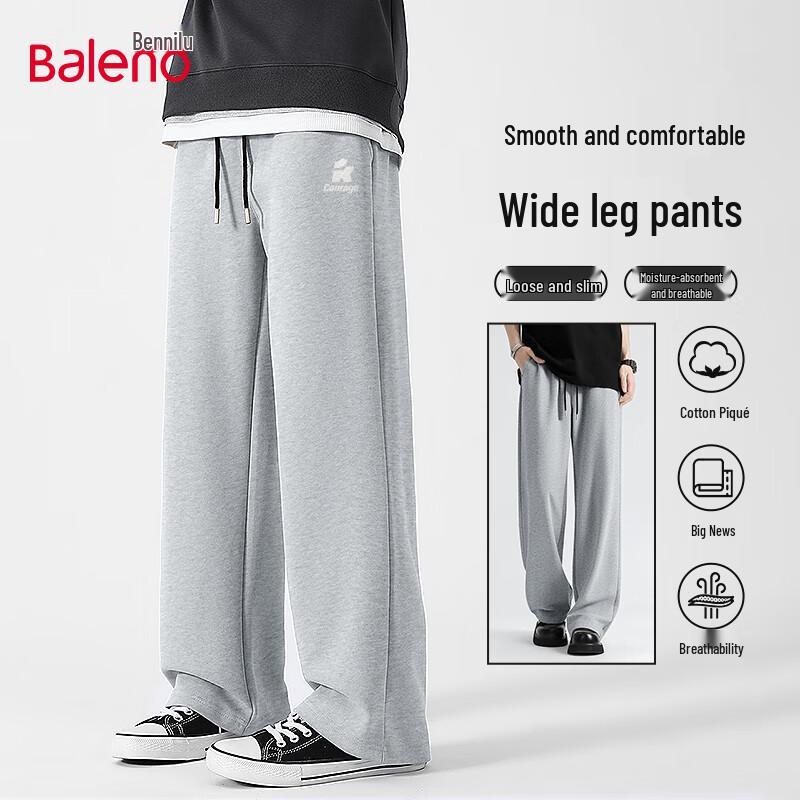 Baleno Men's Heavyweight Loose Fit Cotton Blend Casual Pants