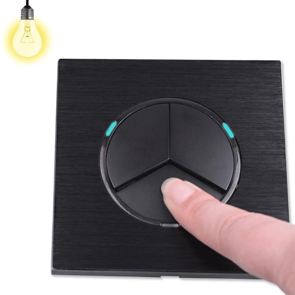 Home 1 Gang 1 Way Random Click On / Off Wall Light Switch LED Indicator ...