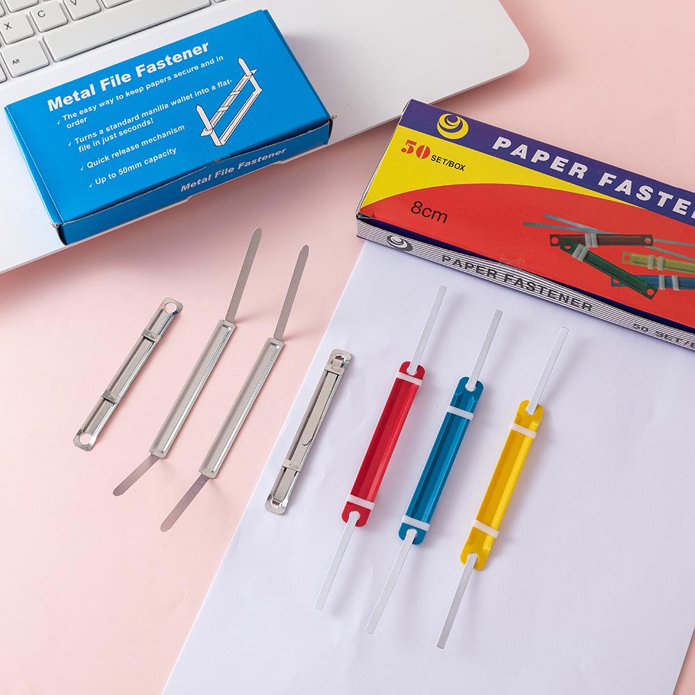 Colorful 8cm Nickel-Plated Metal Binding Clips & Rings