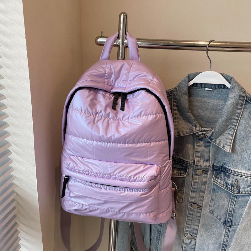 

Модный женский хлопковый рюкзак — повседневный, универсальный, большой вместимости, легкий фиолетовый