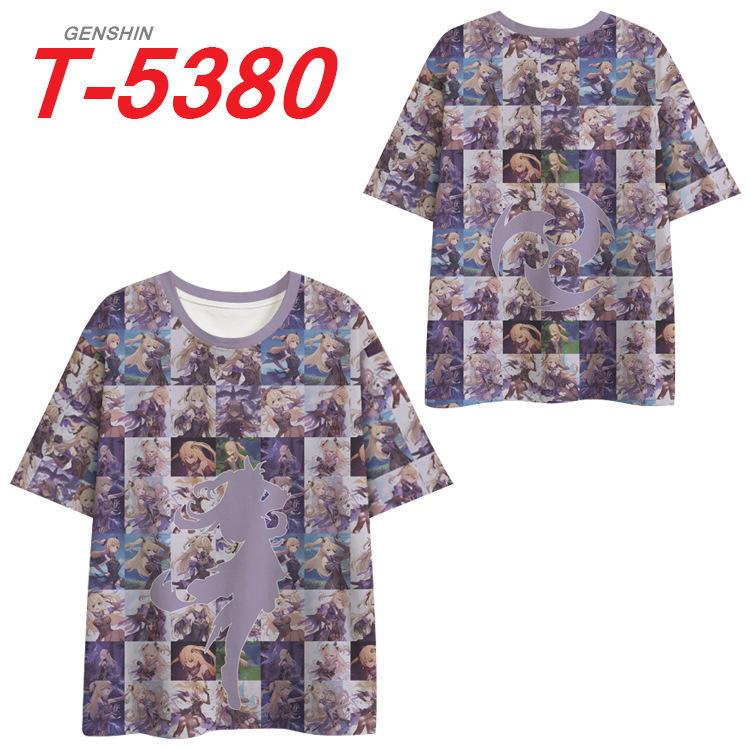 Pánské tričko s krátkým rukávem s 3D potiskem Zhongli z hry Genshin Impact One Piece