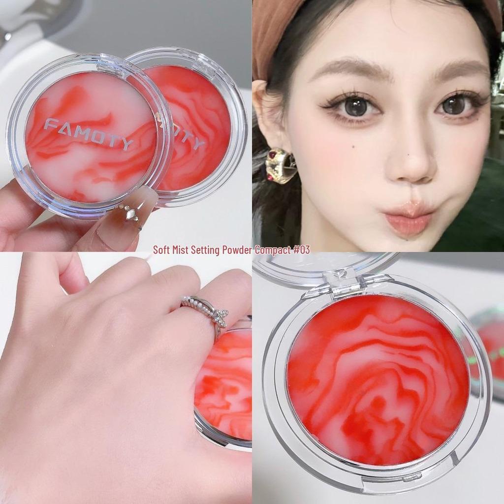 FAMOTY Soft Mist Setting Powder: Waterproof, Sweatproof, Oil Control, Transparent, No-cake Finish, Pore-blurring, No Powdery Feel.