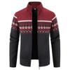 Men's Autumn/Winter Zipper Cardigan: Plus Velvet, Thickened Knit Sweater with Stand Collar - Handsome Style