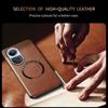 For OPPO Reno 10 10 Pro Fine Hole PU Cow Pattern Leather Outer Magnetic Ring Soft Edge Anti-Drop Anti-Fingerprint Phone Case