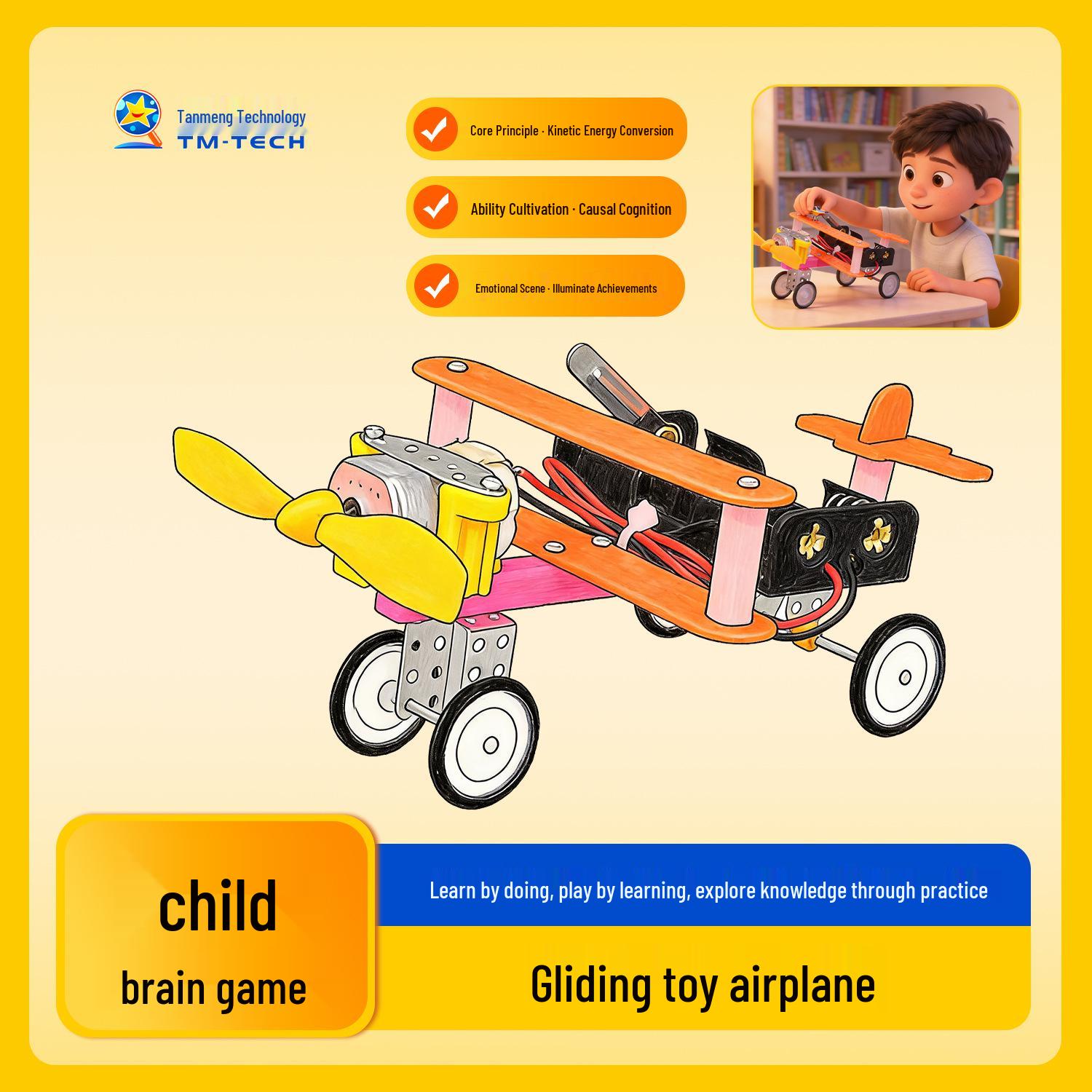 DIY Electric Glider Kit: Handmade Educational Model for Kids