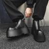 Men Luxury Fashion Punk Hip Hop Dress Chelsea Boots Flats Platform Shoes Cowboy Original Leather Boot Cool Autumn Winter Botas