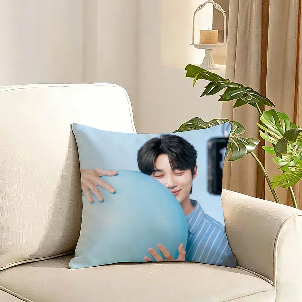Byeon Wooseok Cushion Cover Reversible Plush Pillow Cover Soft Fluffy  Home Decor for Sofa Bedroom 30X30cm