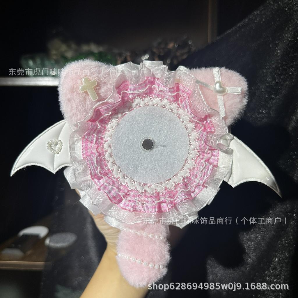 ins lace bar long tail cute Gu Mei original pain bag handmade brooch badge holder decoration