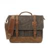 Single Shoulder Crossbody Bag Men's Portable Document Computer Diagonal Backpack Waterproof Waxed Canvas