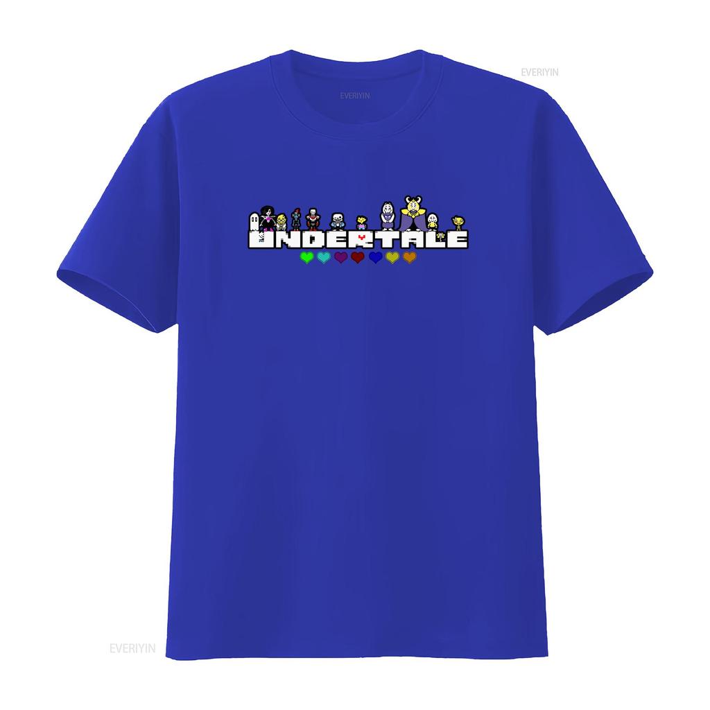 UNDERTALE All Figures Logo RPG Game Sans Asriel Papyrus Frisk Mens T Shirt Vintage Washed Top For Everyday Wear Stretched