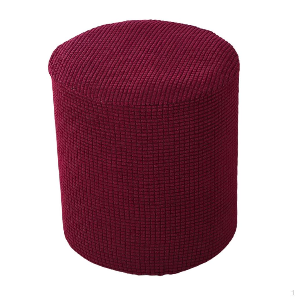 Ottoman Slipcover with Elastic Bottom Washable