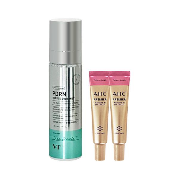 VTCOSMETICS PDRN Riddle Shot Mist 100ml + AHC Eye Cream Season 12 12ml x2