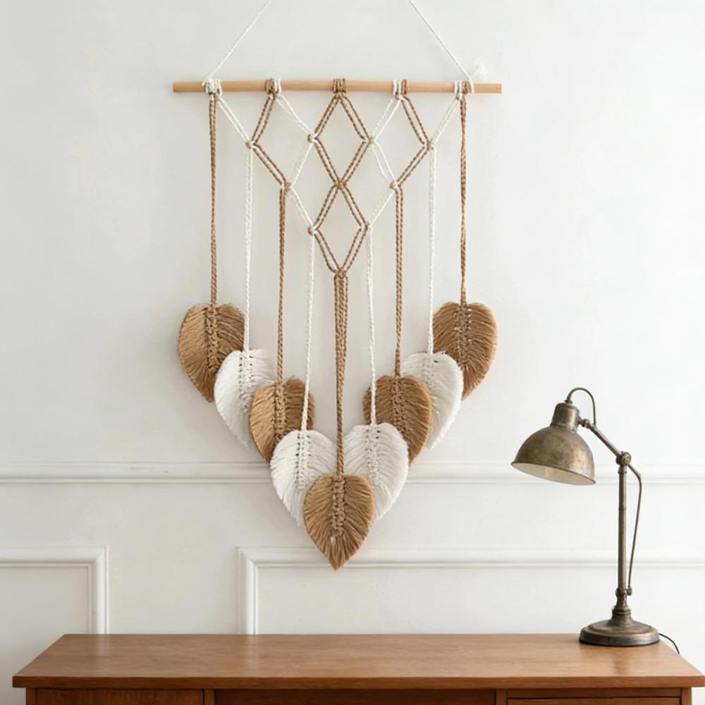 Tassel Leaf Bohemian Woven Tapestry Nordic Style Wall Hanging Ornament Home Decor