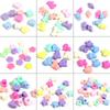 Acrylic Bowknot Heart & Petal Beads for DIY Kid's Bracelets & Phone Charms