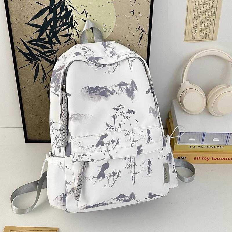 Schoolbag Japanese backpack simple large capacity national style foreign style tie-dye schoolbag fourth and sixth grade junior high school students