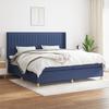 3132183 vidaXL Divan Bed with Mattress Blue 200x200 Cm Fabric