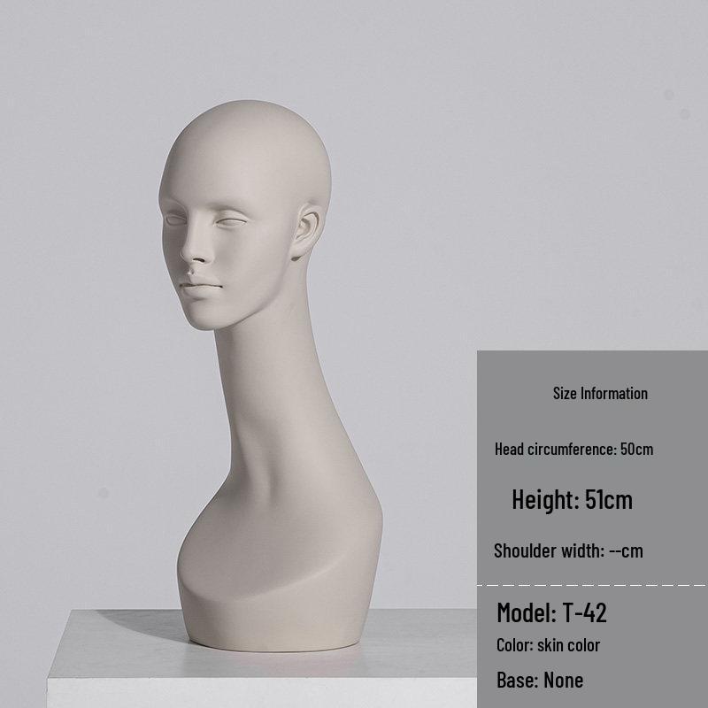 

Skin Tone Male & Female Head Model Prop with Facial Features for Photography