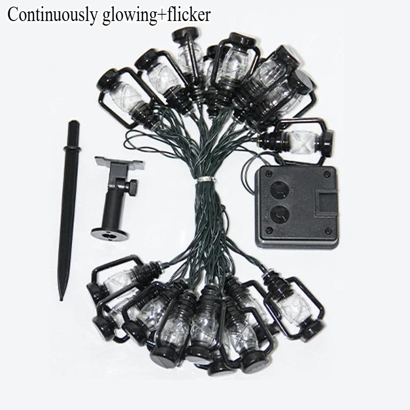 Solcelle LED-lys Utendørs Solcellelampe Parafinflaske Retro Lyslenke Jul Eventyrhage Gård Campinglys Dekorasjon