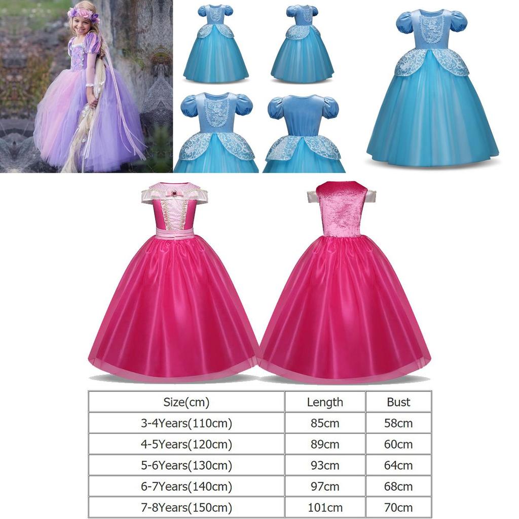 Enchanting Cinderella Aurora Princess Costume For Kids With Exquisite Workmanship