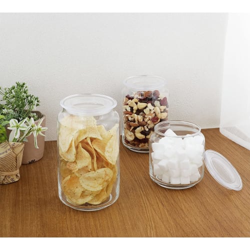 Bestco Pure Jar Rondo Glass Storage Container, 1L (ND-5763), Luminarc 1.0L