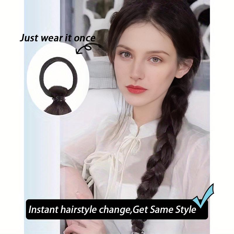 Peruka warkocz dziewczyna kucyk warkocz smażone ciasto twists długi warkocz kucyk peruka