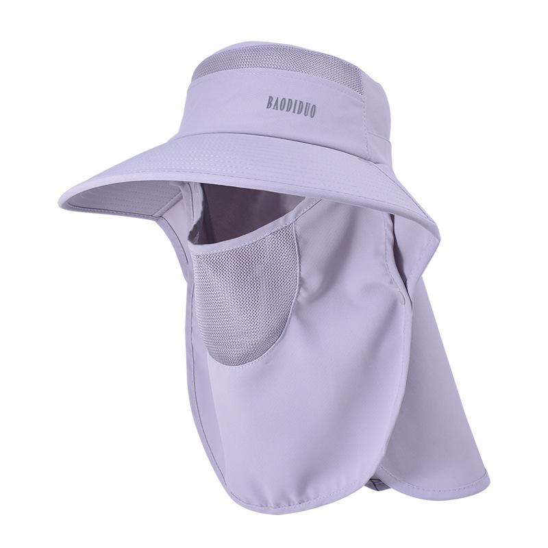 Spring/Summer Fashionable Korean Style Sun Protection Hat, Wide-brimmed Shawl, Face-covering Fisherman Hat with Ponytail Hole for Sun Protection