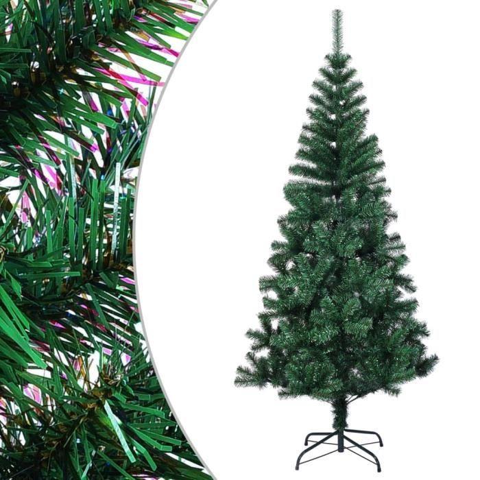 VidaXL Sapin de Noël artificiel pointes iridescentes Vert 180 cm PVC 344640