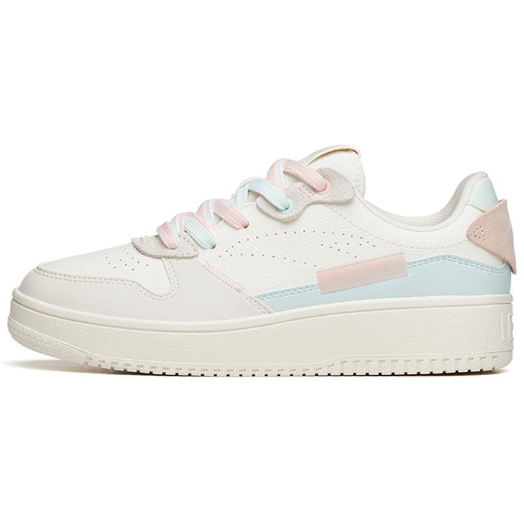 

Anta Life Collection Anti Slip Wear Resistant Low Top Skateboard Shoes Women s White Blue Pink 38.5