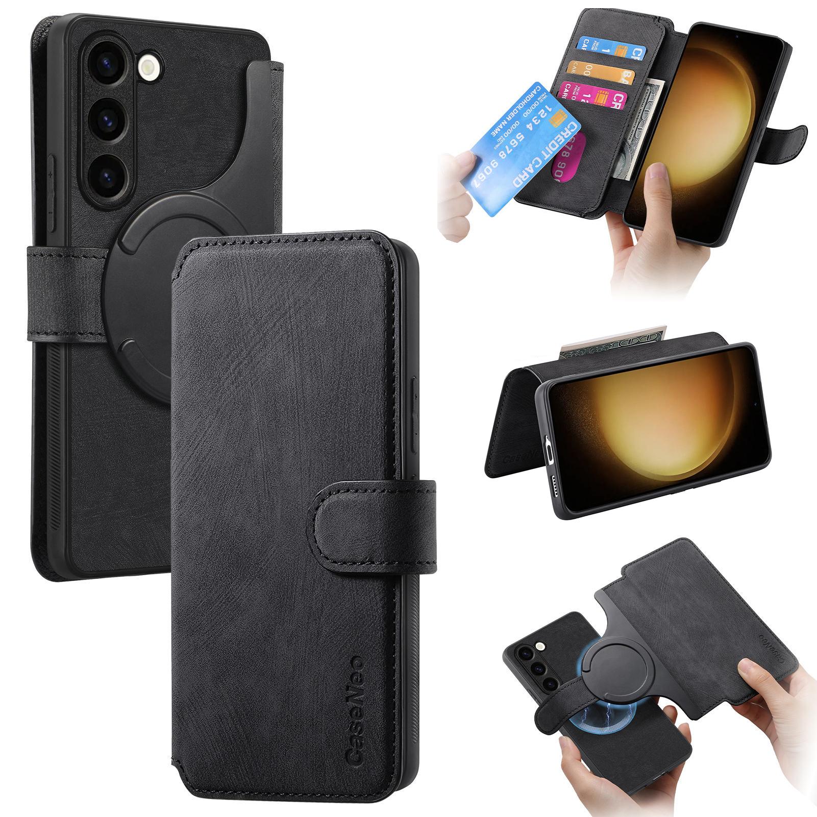 

For Samsung Galaxy S23+ Magnetic Case CASENEO Detachable Leather Phone Wallet Cover A