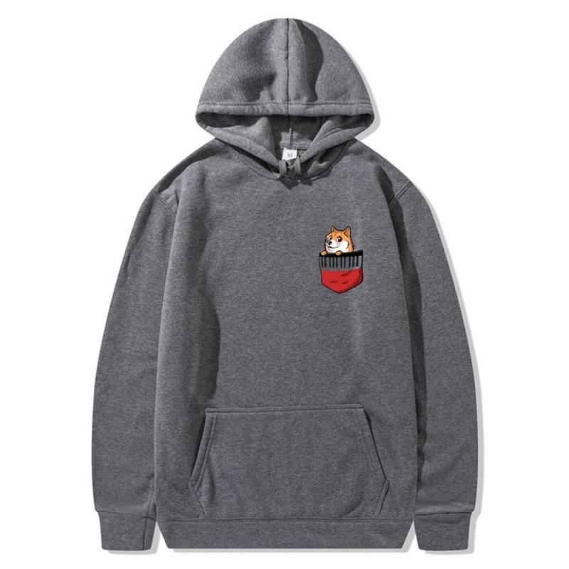 2025 trendy new pocket dog sweater spring and autumn men's and women's jackets street trendy hip-hop singer hoodie