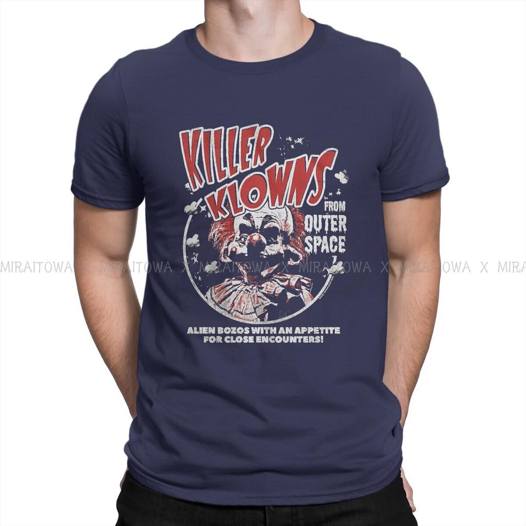 Alien Bozos  TShirt For Men Killer Klowns from Outer Space horror Film Clothing Fashion T Shirt Soft Printed Creative Gift
