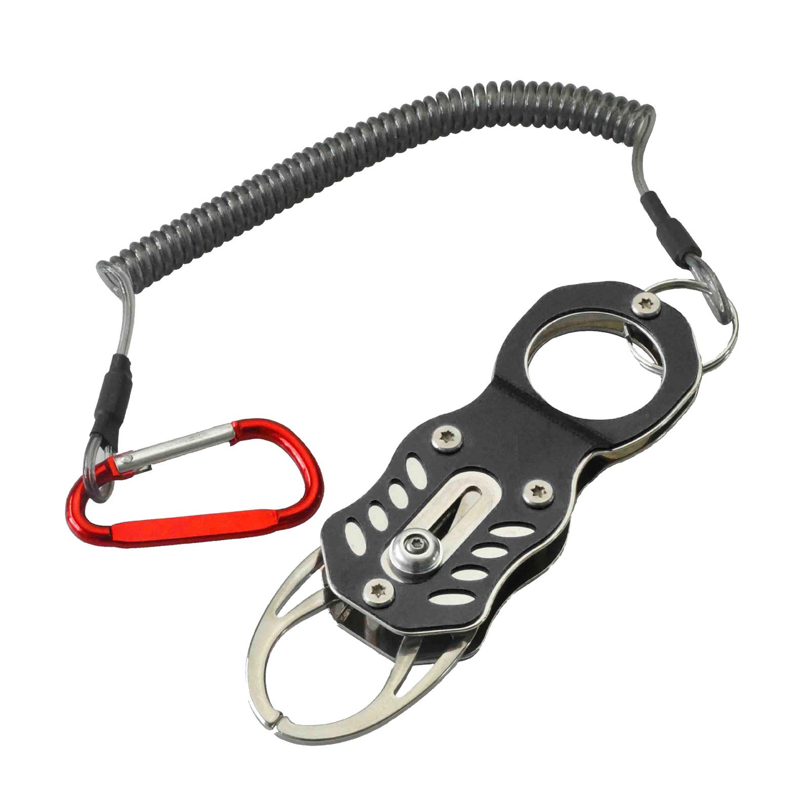 

Fishing Pliers Fish Holder Gripper Tool with Coiled Lanyard Fish Lip Gripper Grabber Fishing Accessories for Saltwater