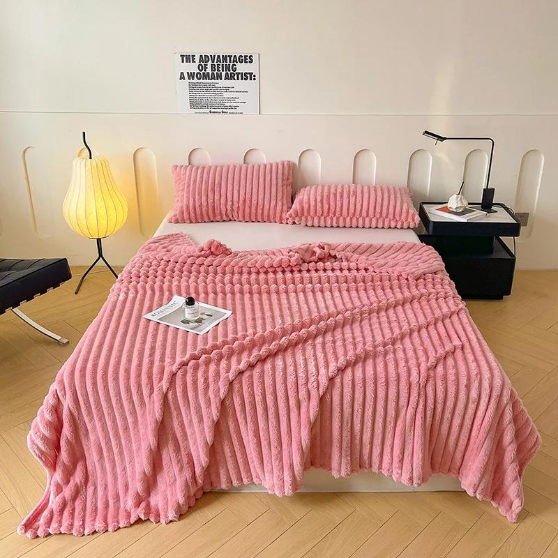 1 Stück Einfarbige Überwurfdecke Antistatisch Kuschelig Weich Warme Decke für Schlafzimmer Wohnzimmer Sofa Reise Camping Überwurfdecke