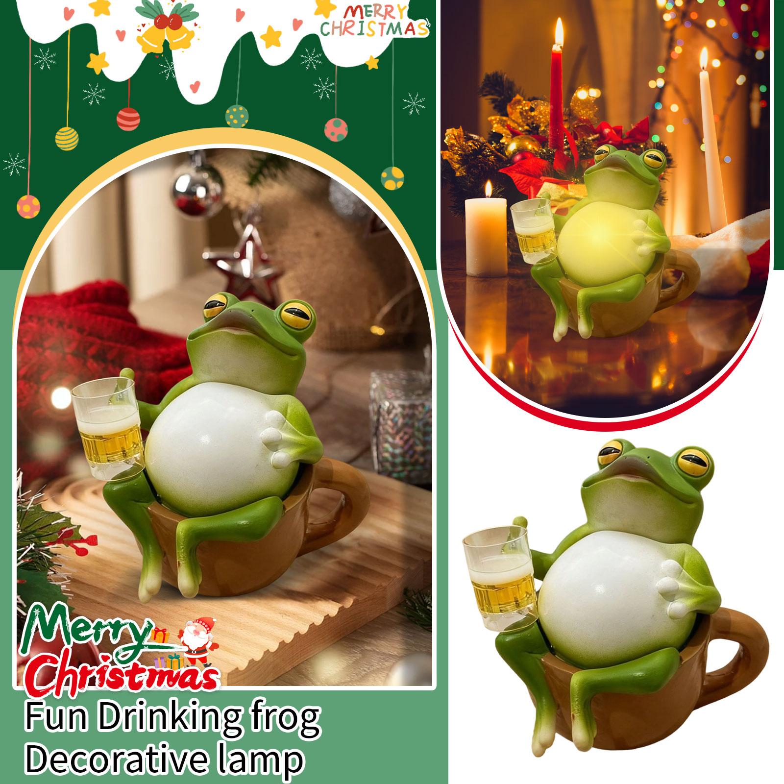 

Funny Drinking Ornaments, Christmas Decorations Glitter Garden Statue Accessories One Size зелёный