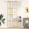 Gold Sliding Door 76x205 Cm Clear ESG Glass and Aluminium