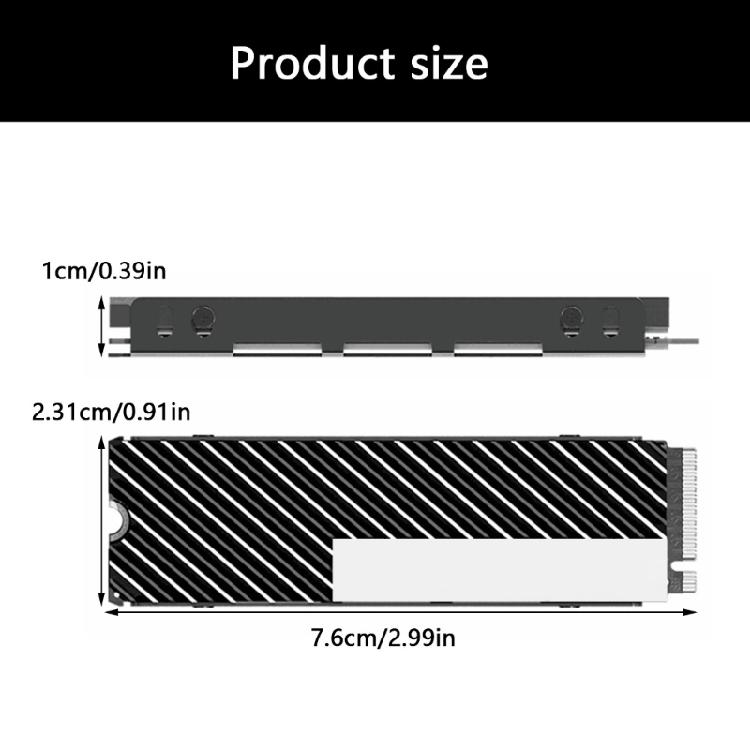 Slim Profile Cooling Solution For NVMe SSDs 2280 High Efficiency Heat Dissipation And Universal Compatibility