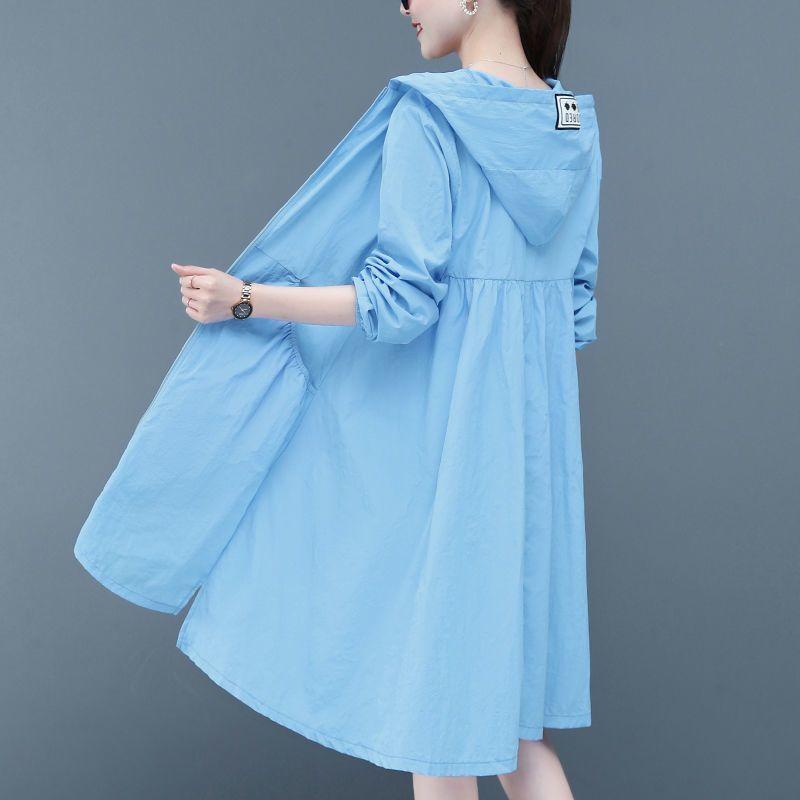 Women's Sunscreen Clothing Long Sleeve Mid Long Summer Thin Outdoor UV Protection and Sun Protection Clothing Fashionable Jacket