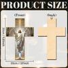 Cross for Wall Christian Wooden Home Decor Retro Blessed Church Hanger Decoration for Christmas Entryway Hallway Bedroom Office
